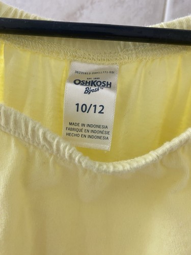Oshkosh B'Gosh Girls Yellow Tank Top Braided Colorful Straps Size 10/12 - Picture 3 of 3