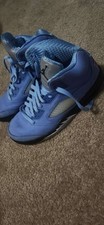 Jordan Air Jordan 5 Retro Mens Blue Mid Top L...