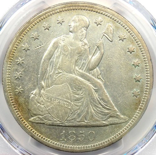 1850-P Seated Liberty Silver Dollar 1850 $1 - Certified PCGS XF Details (EF)