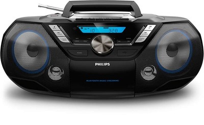 Philips AZB798T schwarz Radiorekorder mit CD-Spieler und Kassettendeck #1906832