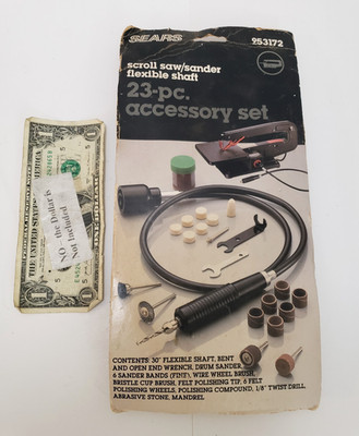 Sears  - Scroll Saw / Sander Flexible Shaft Kit Wand  23 Piece Accessory  953172