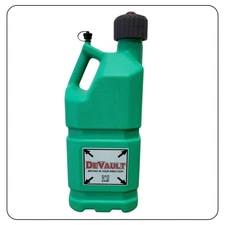 DeVault Enterprises 5 Gallon Utility Jug with Deluxe Filler Hose - Bright Green