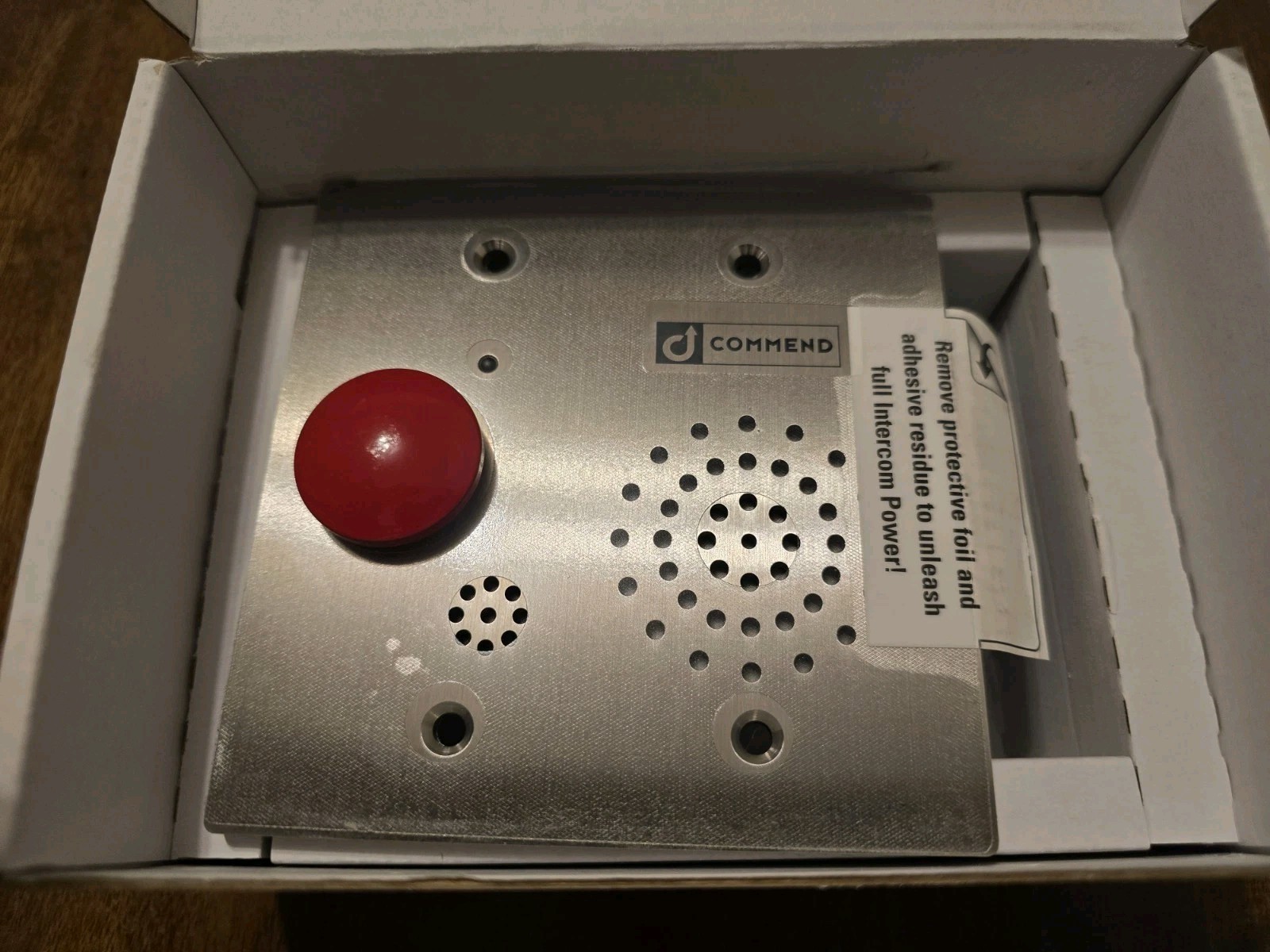 COMMEND IP vandal resistant 2-Gang station with one mushroom button C-ES962HM