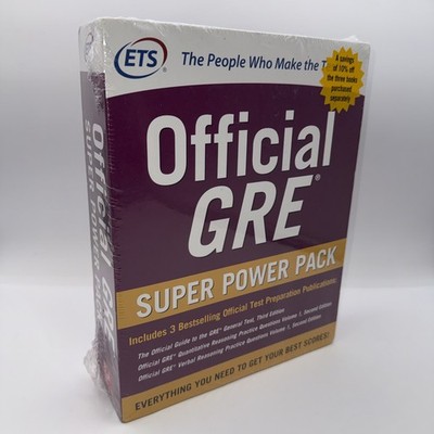 Official GRE Super Power Pack ETS 3 Test Prep Publications New Sealed Three Book