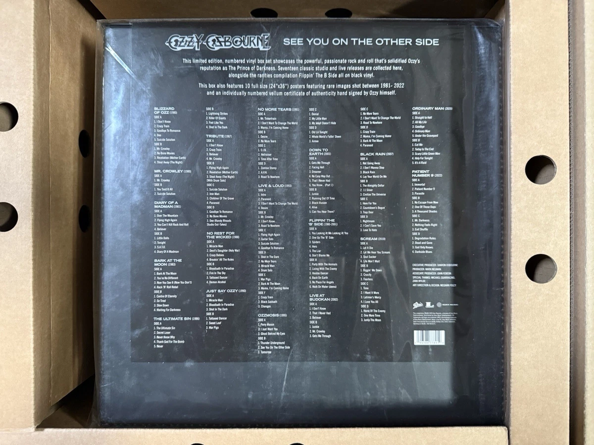 OZZY OSBOURNE SEE YOU ON OTHER SIDE 2.0 VINYL 27 LP BOX SET SIGNED NEW SEALED