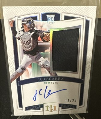2025 National Treasures JC Escarra Clutch Factor Patch Auto #/25