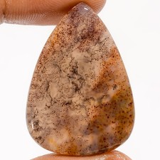 100 Natural Moss Agate Pear Shape Cabochon Gemstone 28 Ct. 33X24X4 mm UG-2275