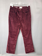 Universal Thread Maroon Corduroy High Rise Ankle Bootcut Pants Womens 8R