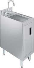 Stainless Steel Underbar Hand Sink with Cabinet Base Commercial Hand Wash Sink