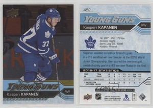 2016-17 Upper Deck Young Guns Silver Foil Kasperi Kapanen #452 Rookie RC