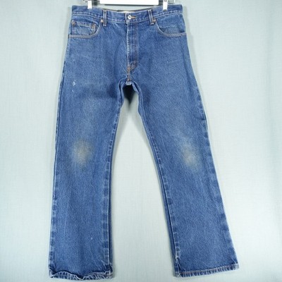 Vintage Levis 517 Jeans Herren W35 L30 Blau Baumwolle Bootcut Cowboy Denim Hose Y2K