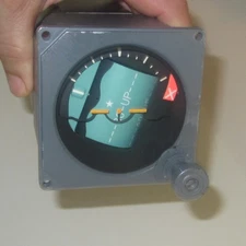 HORIZON GYRO SFENA FRANCE TYPE 705-15V4 PITCHES TO SIDE PULL TAB SLIDES OFF