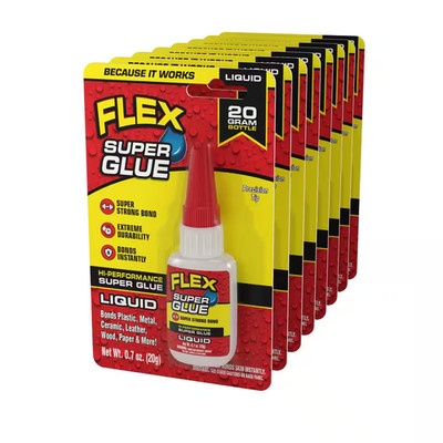Flex Super Glue Liquid Bottle 20G (8-Pack)