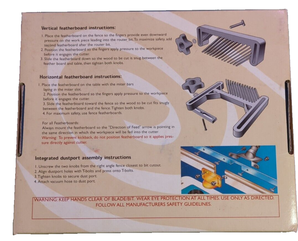 Rockler Router Table wood working Accessory Kit 4-Piece- New Open Box ...