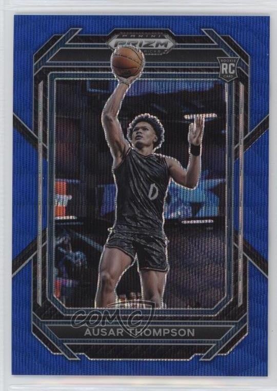 2023-24 Panini Prizm Draft Picks Blue Wave Prizm 67/249 Ausar Thompson #17 rw6