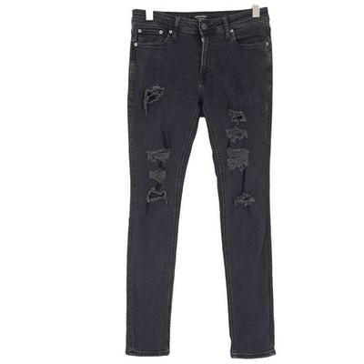 Jack & Jones Liam Jeans Herren Stretch Slim Skinny Schwarz W31 L32