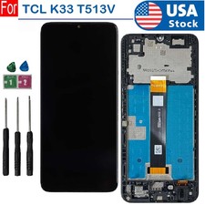 New 6.75" LCD Display Touch Screen Digitizer Assembly w/Frame For TCL K33 T513V