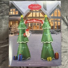 10 FT Christmas Inflatable Archway Christmas Tree Built In Air Blower Santa NEW