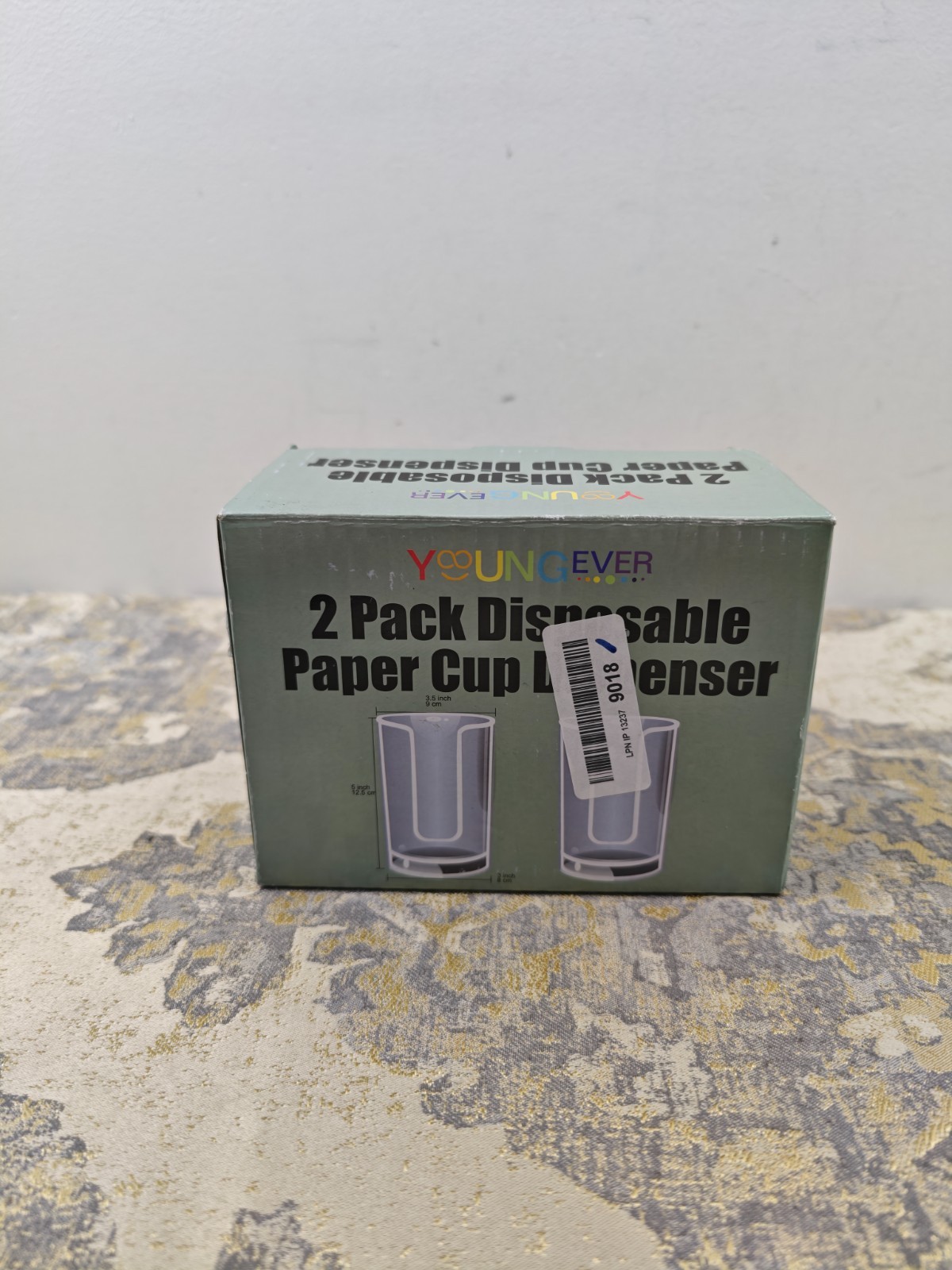 Youngever 2 Pack Plastic Disposable Paper Cup Dispenser, Re-usable Plastic Dispe