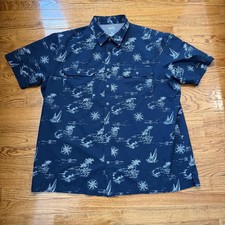 Croft & Barrow Shirt Mens 2XL Blue Quick Dry ...