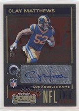 2019 Panini Contenders NFL Ink Gold 21/25 Clay Matthews #NI-CM Auto 1og