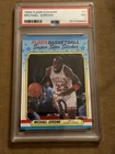 1988-89 Fleer Michael Jordan Sticker Card # 7 Graded PSA 7 NM N/Q GOAT 6 Rings!
