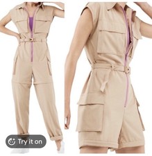 Fabletics Harmony Woven Cargo Utility Jumpsui...