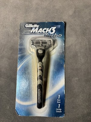 New Old Stock 2001 Gillette Mach 3 Turbo Metal Razor Blade W/Refill Cartridge 