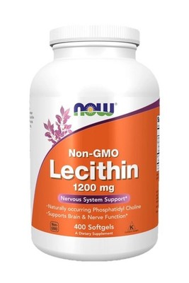 Now Foods Non-GMO Lecithin 1200 mg 400 Softgels GMP Quality Assured Kosher