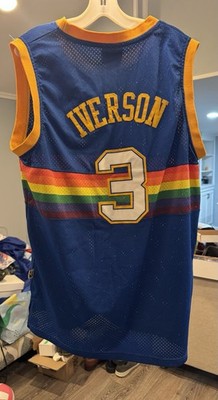 Allen Iverson Denver Nuggets Jersey XL +2 Adidas Hardwood Classics