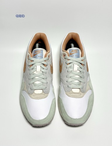 Nike Air Max 1 Premium Leather Suede Green White Neutral 95 Grey UK Size 11 - Bild 7 von 14