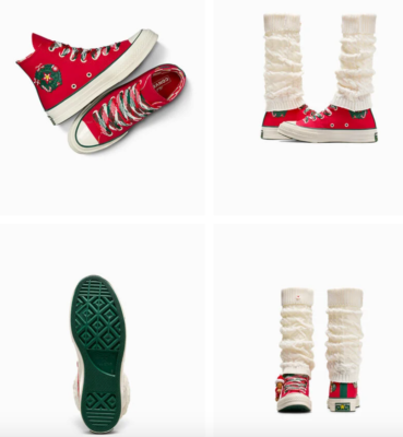 NEW Women's CONVERSE Chuck 70 X-Mas Gingerbread & Knit Sock