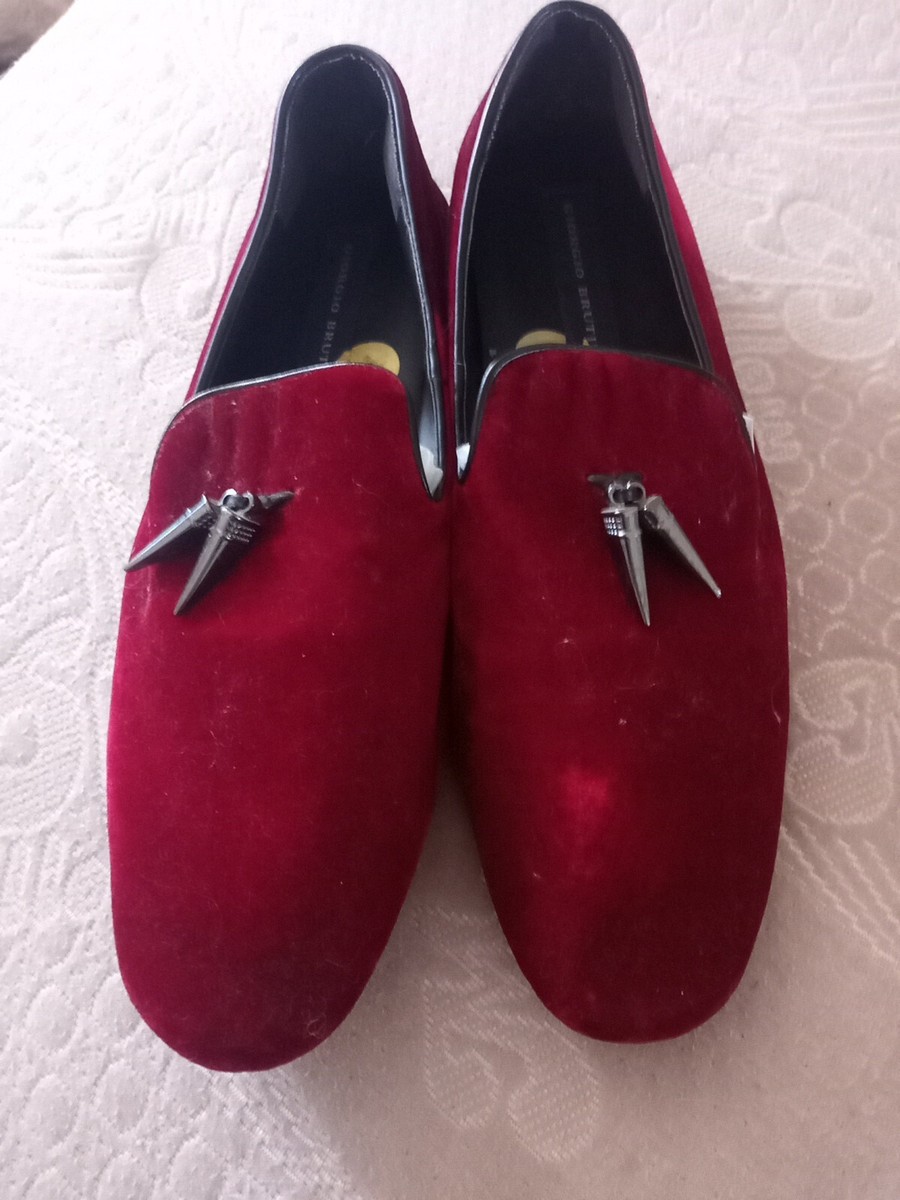 Giorgio Brutini COWELL Mens Burgundy 176350 Slip On Velvet Dress Shoes size 13 M Giorgio Brutini COWELL Mens Burgundy 176350 Slip On Velvet Dress Shoes size 13 M