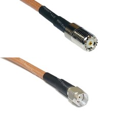 RG400 MINI UHF FEMALE to RP-SMA MALE RF Cable FAST-SHIP LOT