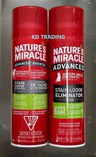 2-Pk NATURE'S MIRACLE Dog Cat Enzymatic ADVANCED STAIN ODOR FOAM ELIMINATOR