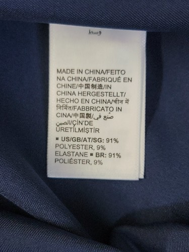 The Drop x Karenbritchick Navy Satin High-Neck Blouse Size Medium NWT #W2 - Picture 14 of 16