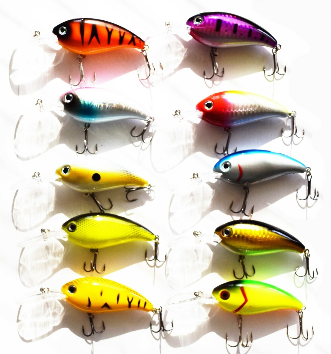 New10 Fishing Lures Bass Crankbaits Hard Swimbait, Wobbler Perch, Pike,  Salmon | eBay