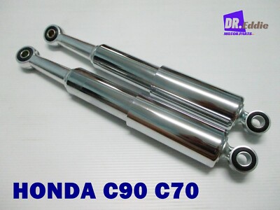 Fit HONDA C90 C70 CHROME REAR SHOCK SET // PAIR 325 mm. #BI1962