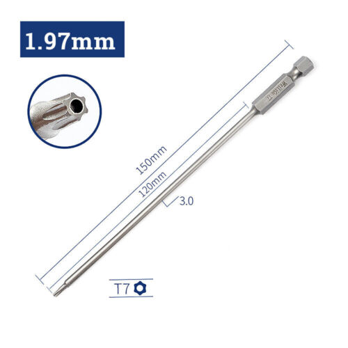 Long Reach Torx Star Hex Security Bit Set Tamper Proof Screwdriver Bits 1/4" - Picture 51 of 65