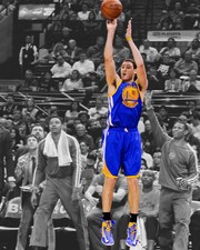 Póster brillante con impresión de foco foto 8x10 de Golden State Warriors Klay Thompson