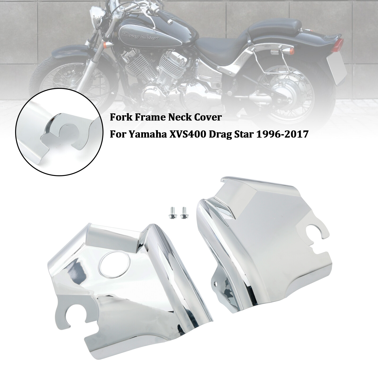 Fork Frame Neck Cover For Yamaha XVS400 XVS650 Drag Star V-Star 650 97-03  US A1