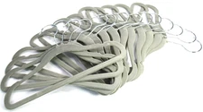 Velvet Clothes Hangers 12" X 8" Lot of 14 Gray Color Premium Non-Slip