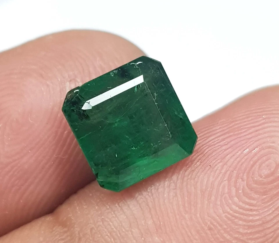 3.09 Ct Natural Emerald Zambian Square Cut Untreated Top Quality Gemstone - Image 2 of 4