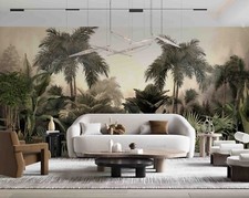 3D Tropical Green Forest Palm Tree Self-adhes...