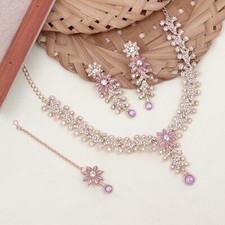 Necklace With Earrings Set For Girls and woman for wedding Birthday Anniversary