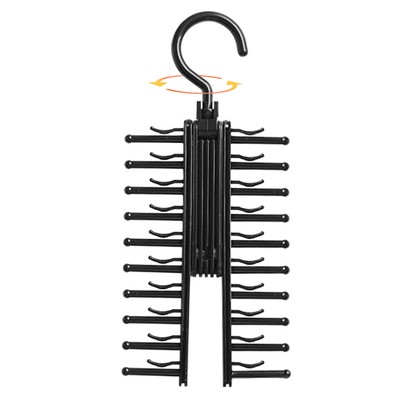 360° Adjustable Tie Rack Hanger Organizer Twirling Scarf Belt Closet Hook Holder