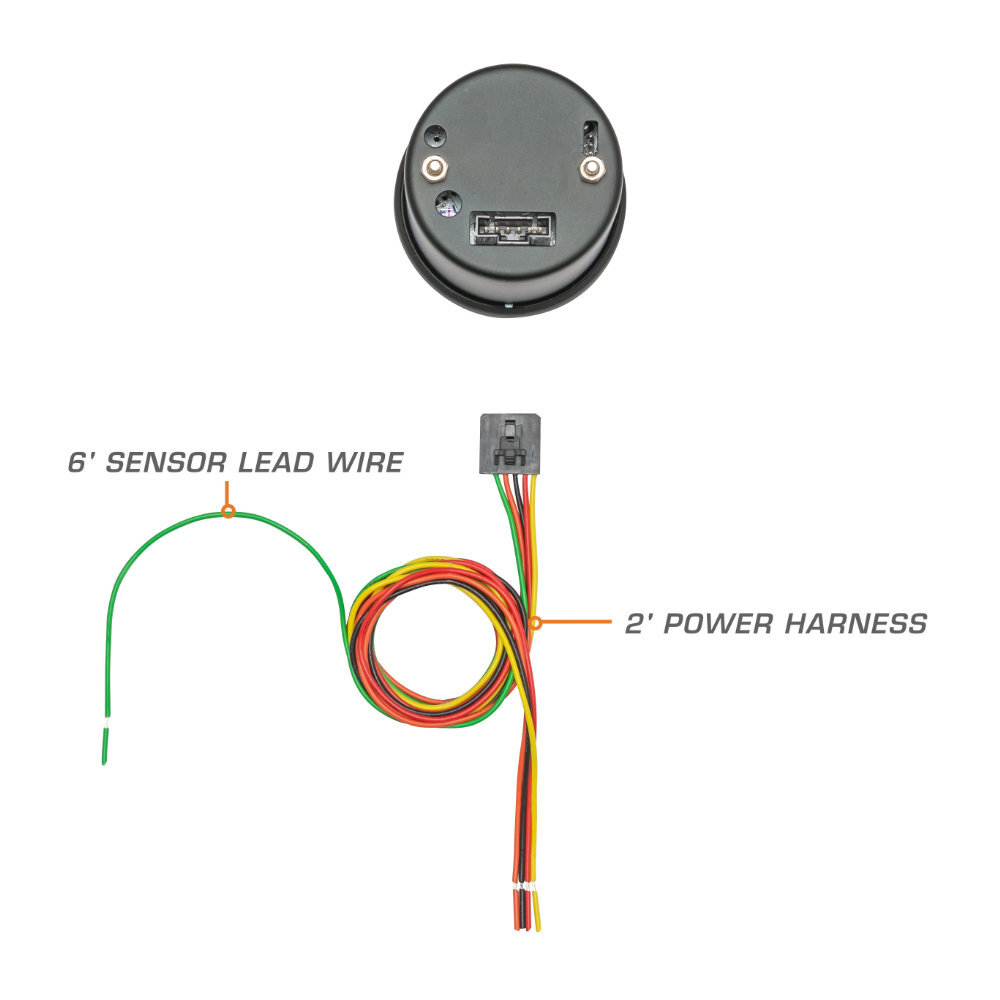 GlowShift 52mm Black 7 Color LED Adjustable Fuel Level Gauge - Foto 7