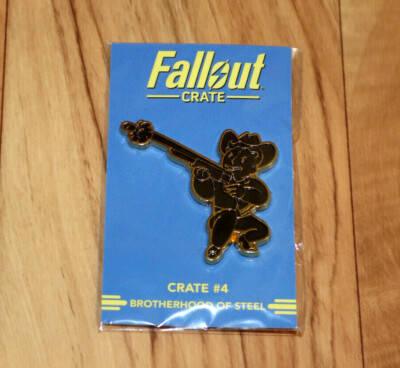 Fallout 4 76 2 3 New Vegas Crate # 4 Brotherhood of Steel Black Pin Xbox One PS4
