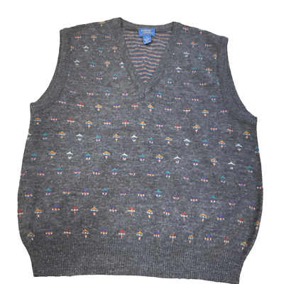 Cambridge Classic sweater vest Gray NEW;UNWORN SZ XL wool blend
