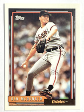 BEN MCDONALD Baltimore Orioles, Brewers 1992 Topps Baseball Card #540